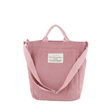 Large Capacity Corduroy Shoulder Bag for Women