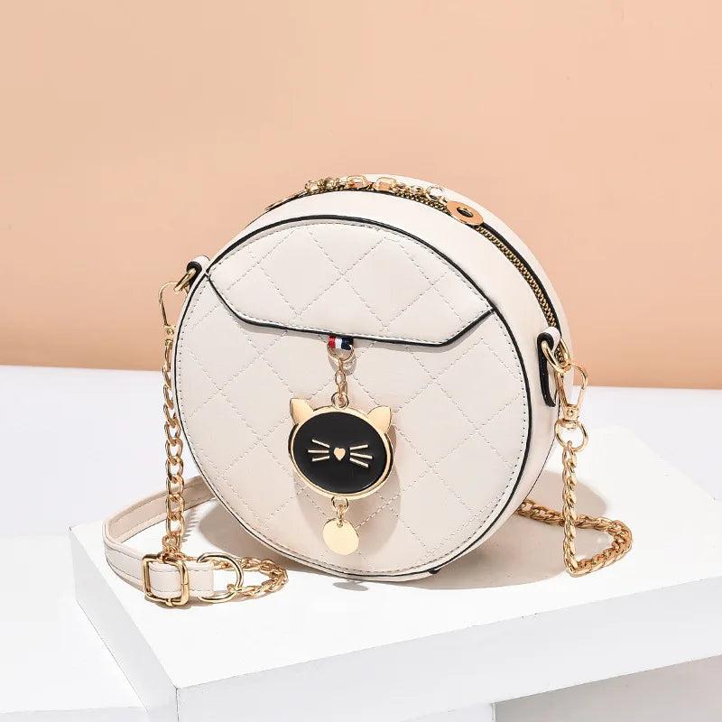 Summer Small Bag Female Round Female Bag Shoulder Round Cake Bag Portable Mini M