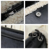 Retro Crossbody Bag Fleece Flap Shoulder Satchel