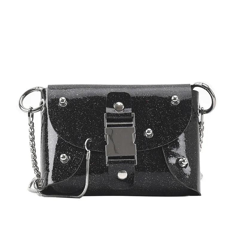 Spice Girls Sequined Crossbody Bag Patent Leather Shoulder Bag