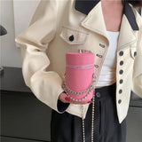 Women Cylinder Buckets Bags Mini Shoulder Bags Chain Messenger Bags
