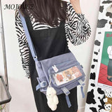 Vintage Tote Bag Large Capacity College Messenger Handbag Student School