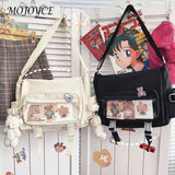 Vintage Tote Bag Large Capacity College Messenger Handbag Student School