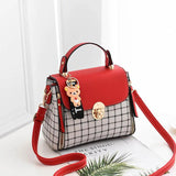 Women's Plaid Small Square Shoulder Bag - Western Style