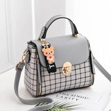 Women's Plaid Small Square Shoulder Bag - Western Style