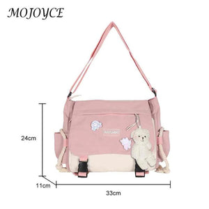 Harajuku Nylon Crossbody Bag Large Capacity for Work Sports