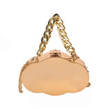 Metal Crossbody Bags Hard Purse Gothic Cloud Shape Shoulder Bag