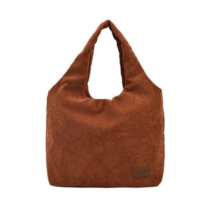 Corduroy Shoulder Bag Winter Large Capacity Totes Bag Women's Handbag