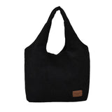 Corduroy Shoulder Bag Winter Large Capacity Totes Bag Women's Handbag