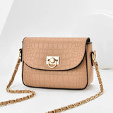 Crocodile Pattern One-shoulder Messenger Bag Women's Handbag