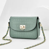 Crocodile Pattern One-shoulder Messenger Bag Women's Handbag
