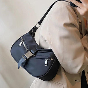 Crossbody Bags Women Harajuku Hobos Buckle Lock Handbag Casual Nylon Shoulder