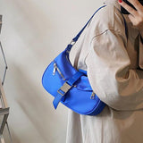 Crossbody Bags Women Harajuku Hobos Buckle Lock Handbag Casual Nylon Shoulder