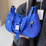 Crossbody Bags Women Harajuku Hobos Buckle Lock Handbag Casual Nylon Shoulder