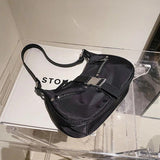 Crossbody Bags Women Harajuku Hobos Buckle Lock Handbag Casual Nylon Shoulder