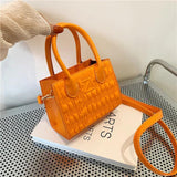 Ruched PU Leather Shoulder Crossbody Bag Small Flap Tote