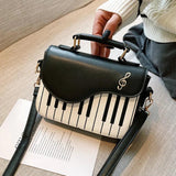 Piano Pattern PU Leather Messenger Bag