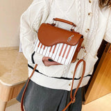 Piano Pattern PU Leather Messenger Bag