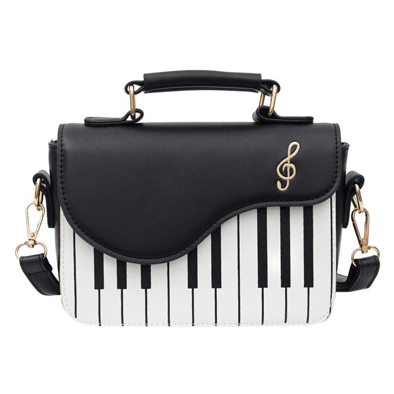 Piano Pattern PU Leather Messenger Bag