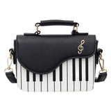 Piano Pattern PU Leather Messenger Bag
