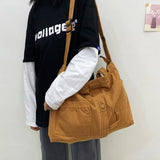 Canvas Handbag Soft Surface Shoulder Bag