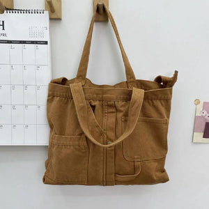 Canvas Handbag Soft Surface Shoulder Bag