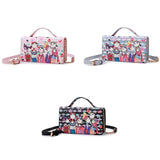Women Messenger Bag PU Leather Handbag Chain Cartoon Characters
