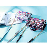 Women Messenger Bag PU Leather Handbag Chain Cartoon Characters