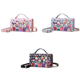 Women Messenger Bag PU Leather Handbag Chain Cartoon Characters