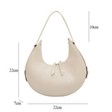Candy Small PU Shoulder Armpit Purses Ins Women Hand Bags Clutch Half Moon