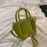 Shoulder Bags PU Leather Purses Handbags Female Solid Flower S