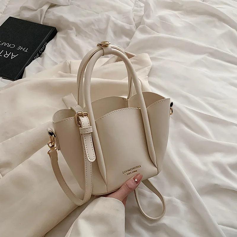 Shoulder Bags PU Leather Purses Handbags Female Solid Flower S