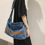 Korea Style Denim Shoulder Bags For Women Casual Eco Bag