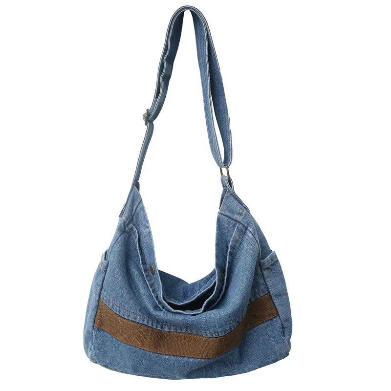 Korea Style Denim Shoulder Bags For Women Casual Eco Bag