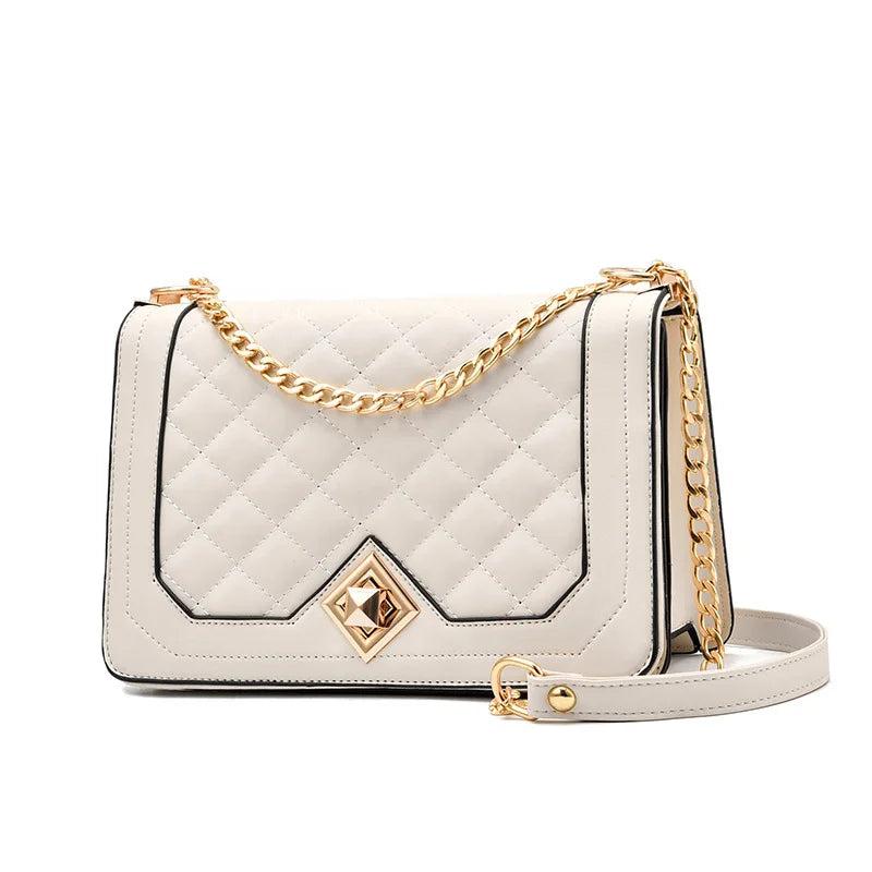 Small Square Messenger Bag Women All-match Handbag PU Leather Shoulder Bag