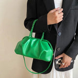 PU Leather Women's Crossbody Bag Soft Clutch Purse Twist Handle Shoulder Bag