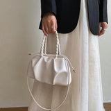 PU Leather Women's Crossbody Bag Soft Clutch Purse Twist Handle Shoulder Bag