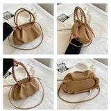 PU Leather Women's Crossbody Bag Soft Clutch Purse Twist Handle Shoulder Bag