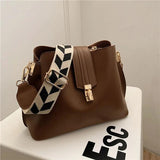 Large-capacity Women's Shoulder Bag Autumn/Winter Bucket Handbag
