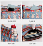 Rabbit Elephant Letters Print Shoulder Bags Tote Travel Backpack