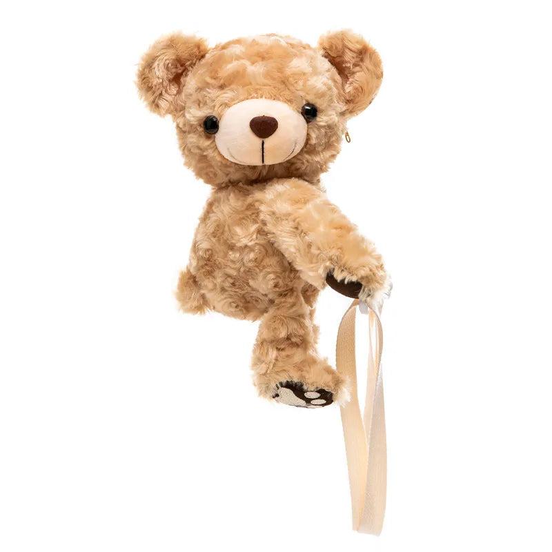 Cute Teddy Bear Plush Shoulder Bag for Women Girls