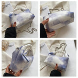 Candy Ladies Ins Pillow Shoulder Messenger Bags Chains Pearl Handle Women Bags