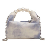Candy Ladies Ins Pillow Shoulder Messenger Bags Chains Pearl Handle Women Bags