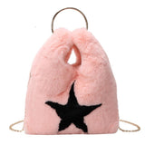 Winter Cross Body Bag for Women Faux Fur