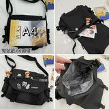 Nylon Shoulder Bag Large Capacity Crossbody Bags for Teenager Girls Men
