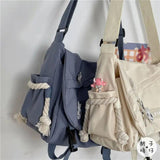 Nylon Shoulder Bag Large Capacity Crossbody Bags for Teenager Girls Men