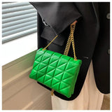 Vintage Chain Shoulder Bags Women PU Leather Clutches Handbags Purse Totes