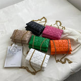 Vintage Chain Shoulder Bags Women PU Leather Clutches Handbags Purse Totes