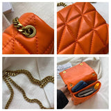 Vintage Chain Shoulder Bags Women PU Leather Clutches Handbags Purse Totes