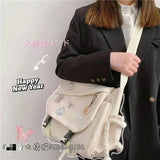 Anime Cartoon Shoulder Bag for School Teens Canvas Hip Hop